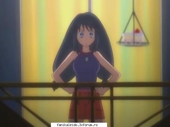 May Wong - Sora este pe acoperis si ii da si lui May o felie - ~*~Kaleido Star~*~